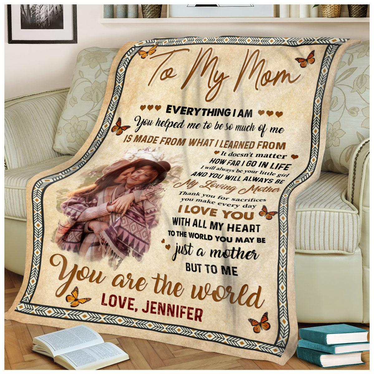 Personalized Picture Blanket For Mom, Sentimental Gifts For Mom For  Christmas, Mom Blanket From Daughter Son - Best Personalized Gifts For  Everyone