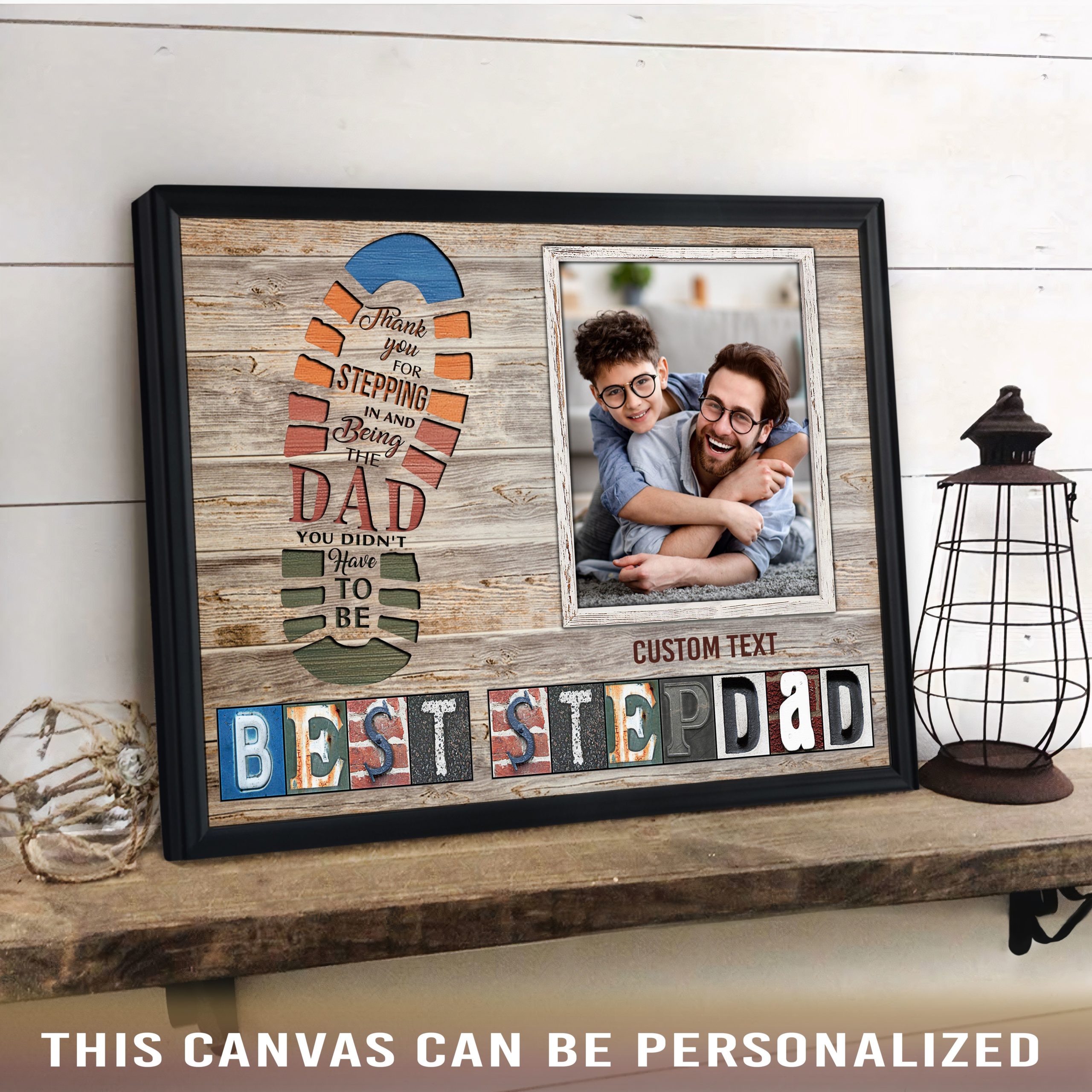 Stepdad Gifts For Christmas Father's Day Gift For Stepdad Personalized  Stepfather Picture Gift - Oh Canvas