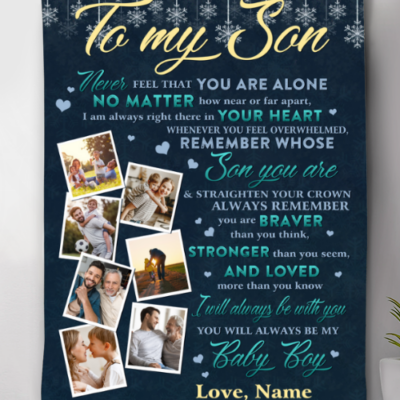 Customized Photo Blanket For Son Christmas Gift For Son From Parents
