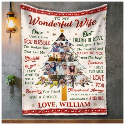 Customized Photo Blanket For Wife Christmas Gift For Wifr From Husband 01