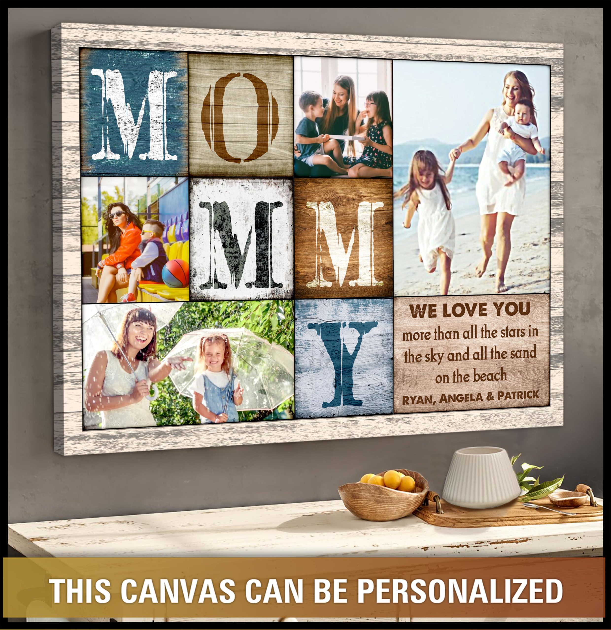 Personalized Photo Gifts for Mom Christmas 2023, We Love You Mom Photo  Collage Canvas, Good Gifts for Mom - Best Personalized Gifts for Everyone