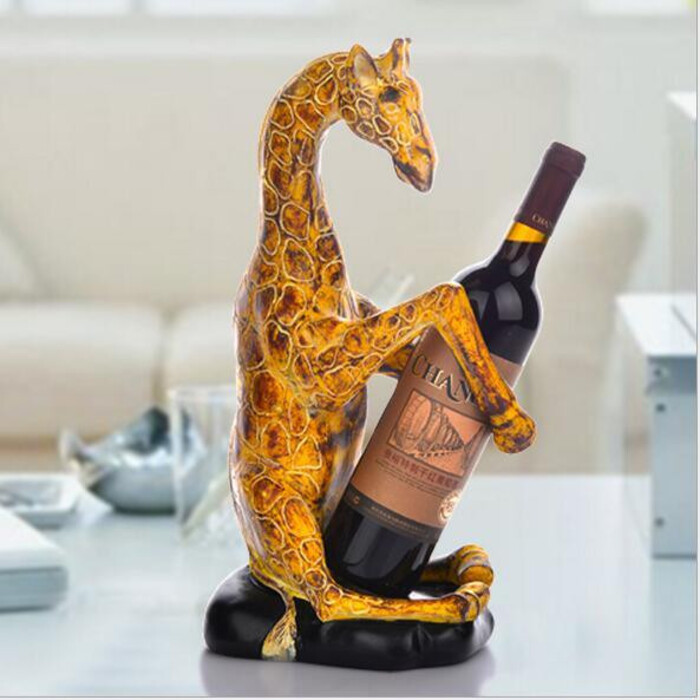 Wine Bottle Giraffe Holder
