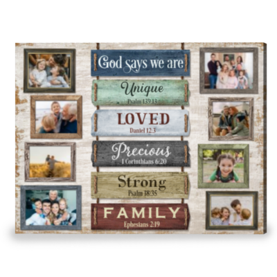 A Personalized Family Gift For Christmas Unique Christian Gift Canvas Print