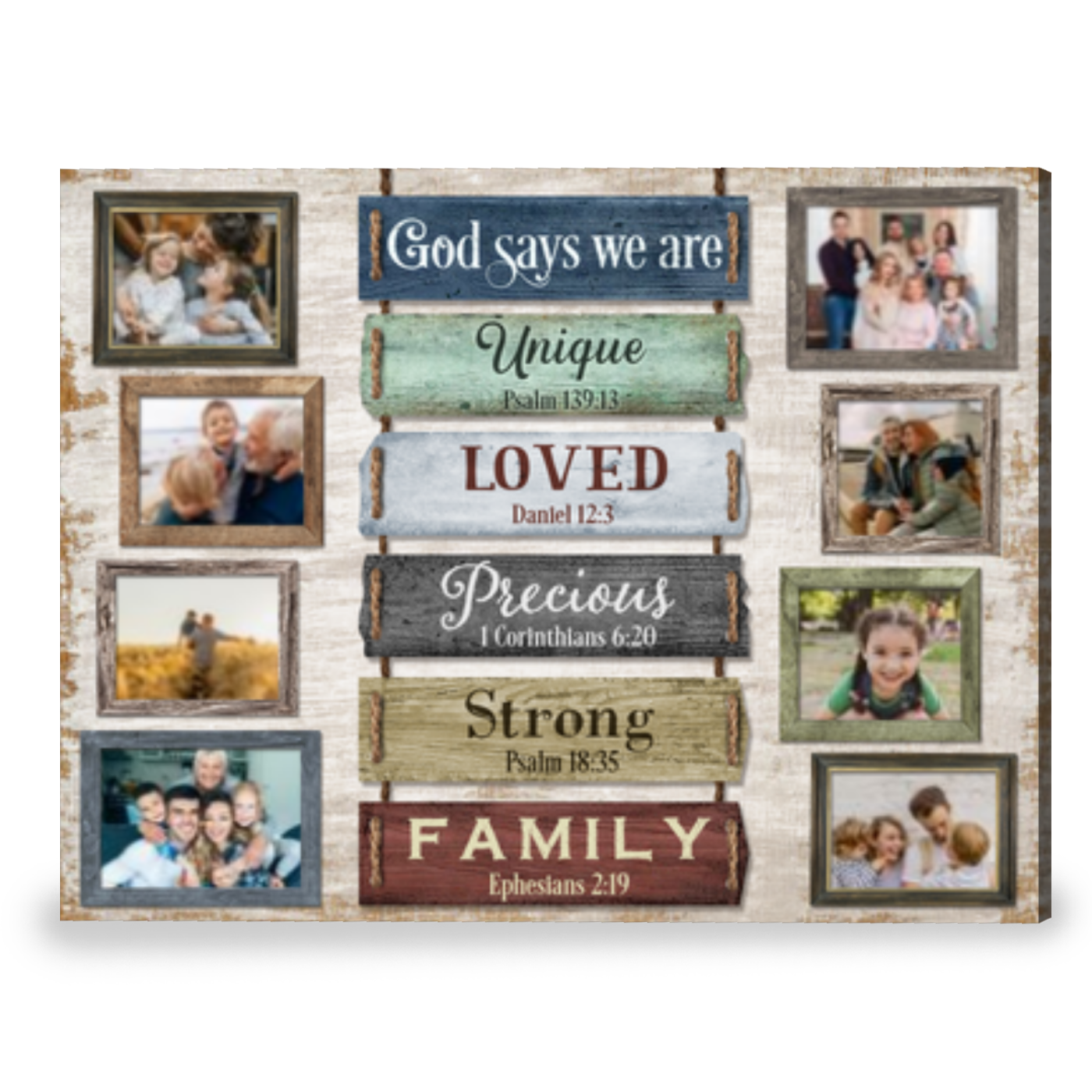 A Personalized Family Gift For Christmas Unique Christian Gift Canvas ...