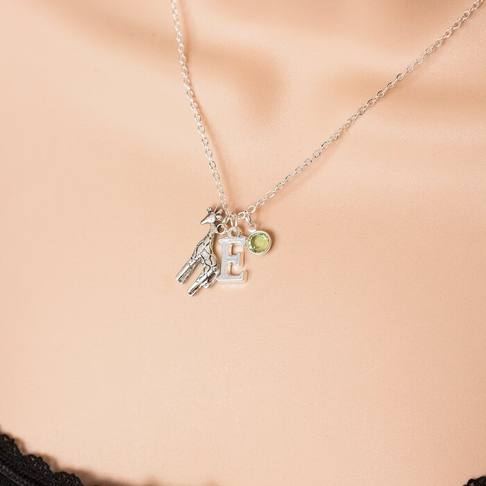 Personalized Giraffe Necklace