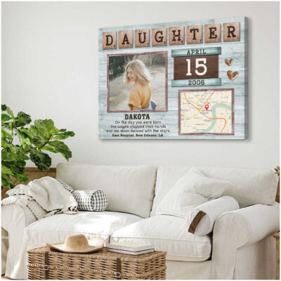 Unique Birthday Gift For Daughter Custom Daughter Christmas Gift Canvas Print