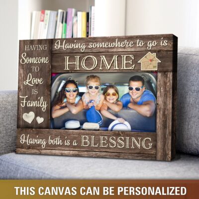 personalized home map christmas gift for family canvas 04