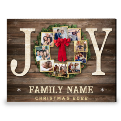 Customized Christmas Art For Wall Decor Family Christmas Pictures Canvas Print