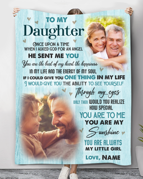 Customized Photo Blanket For Daughter Christmas Gift For Daughter