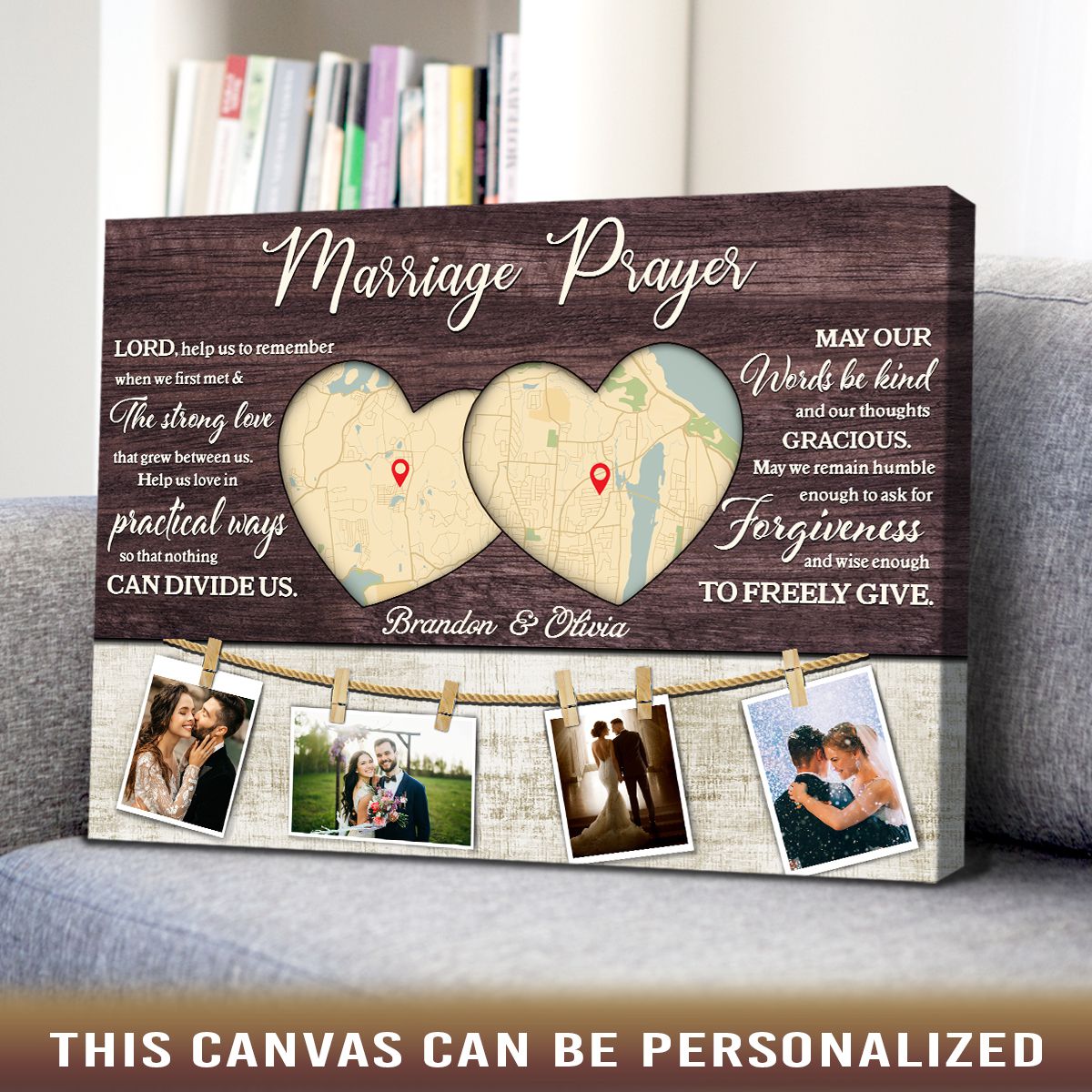 Wedding Couple Marriage Prayer - Couple Gift - Personalized Custom
