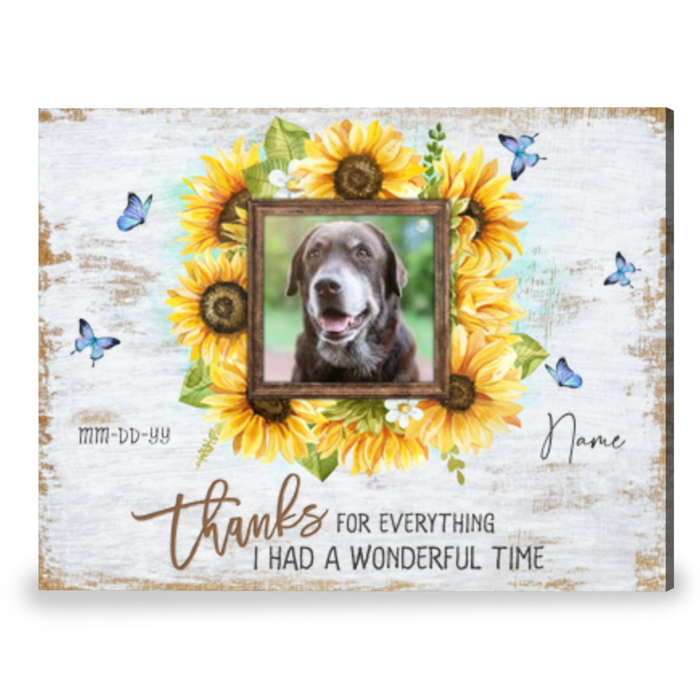 Custom Gift For Someone Who Lost A Pet Dog Memorial Gift Canvas Print Oh Canvas