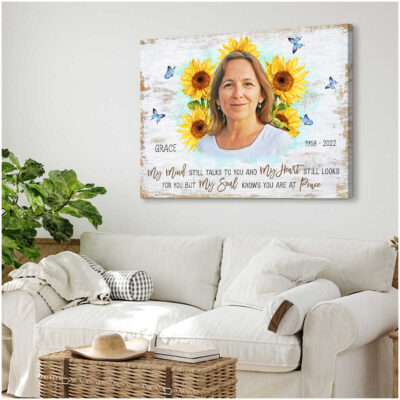Custom Gift For Someone Who Lost A Loved One Memorial Portrait Canvas Print