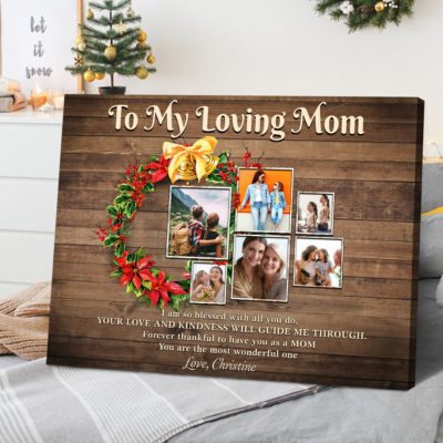Christmas Gift For First Time Mom Personalized Mother Daughter Canvas