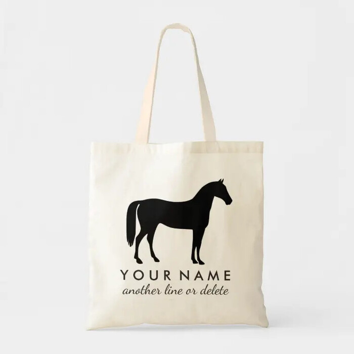 Custom Name Tote Bag - Personalized Gifts For Horse Lovers