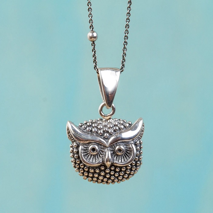 Gift Ideas For Bird Lovers - Silver Owl Necklace