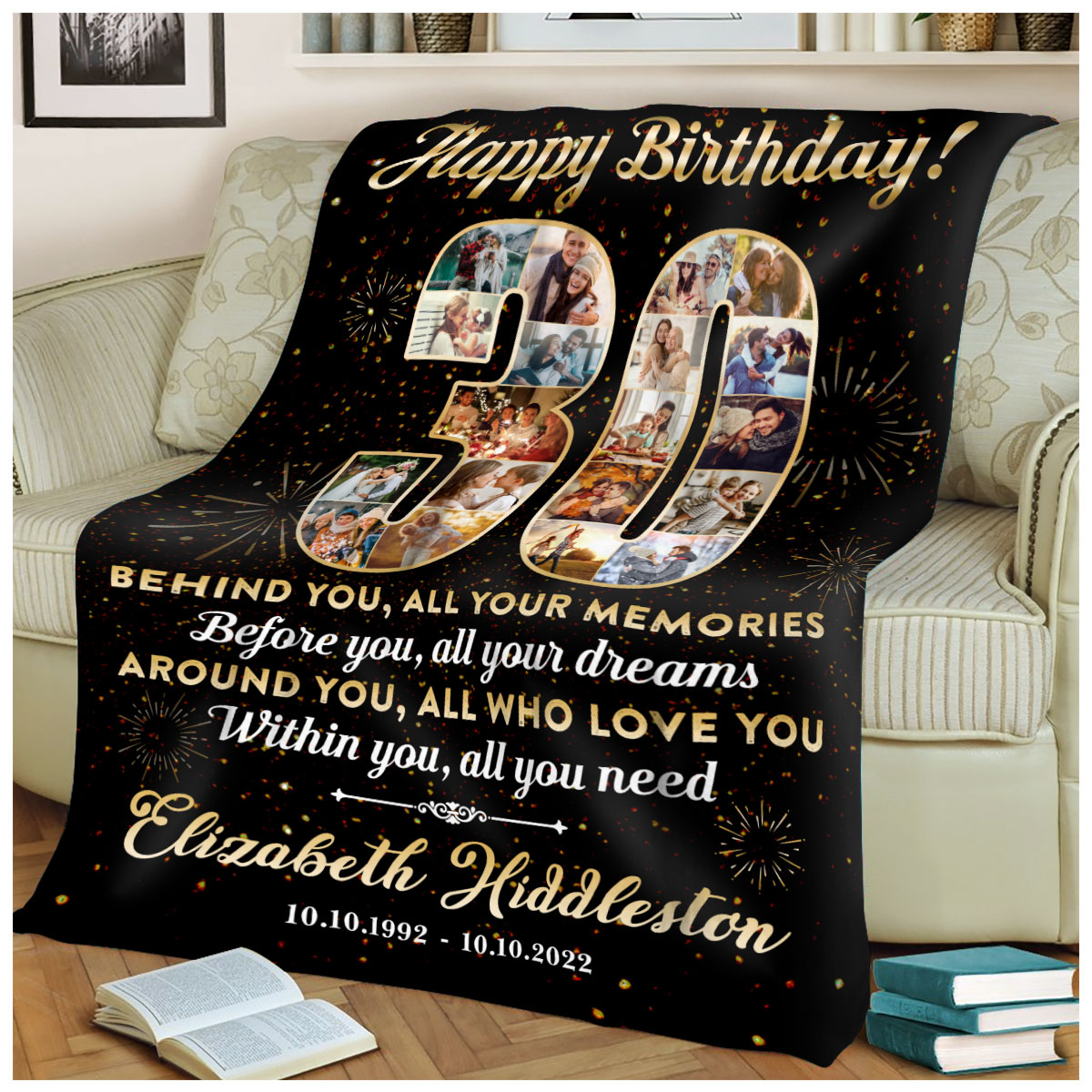 Personalised 30th Birthday Gifts for Her Photo Album UV-606