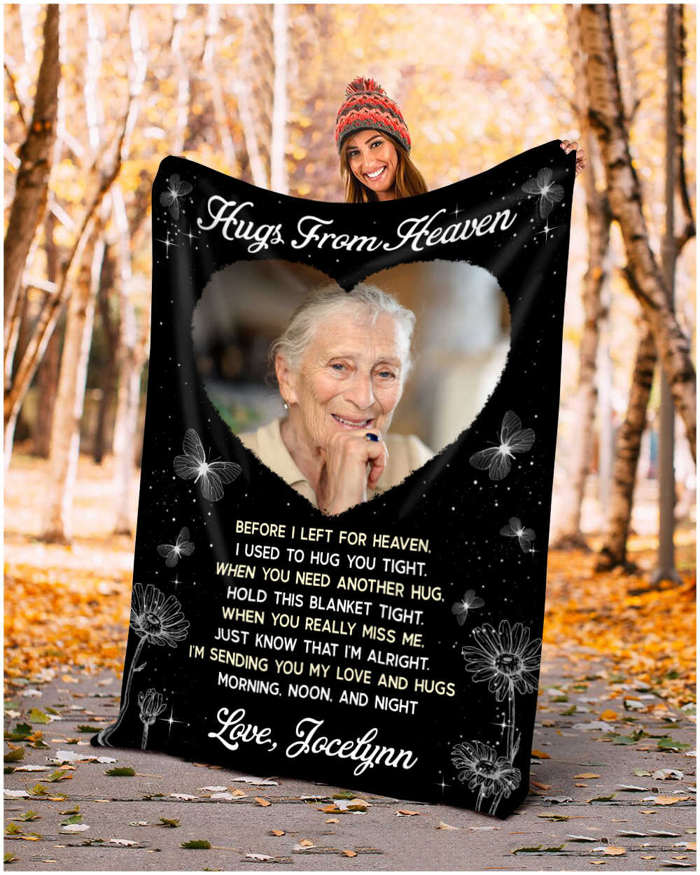 Memorial Blanket With Pictures Custom Gift For Loss Of Loved One Fleece Blanket