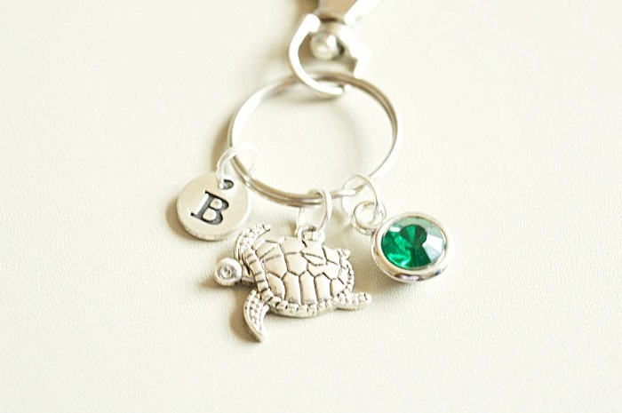 Gifts For Turtle Lovers - Custom Turtle Keychain