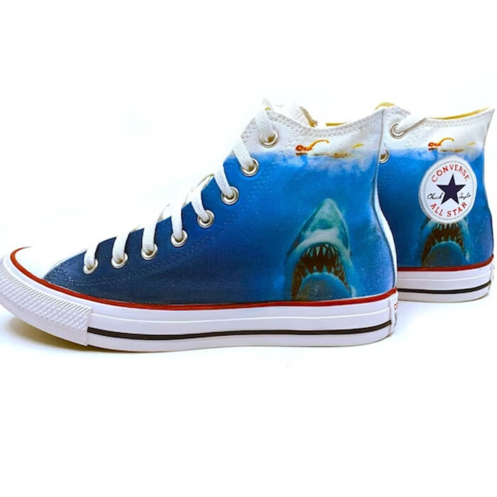 Custom Shark Converse 