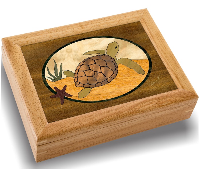 Turtle Gifts For Him - Sea Turtle Wooden Box