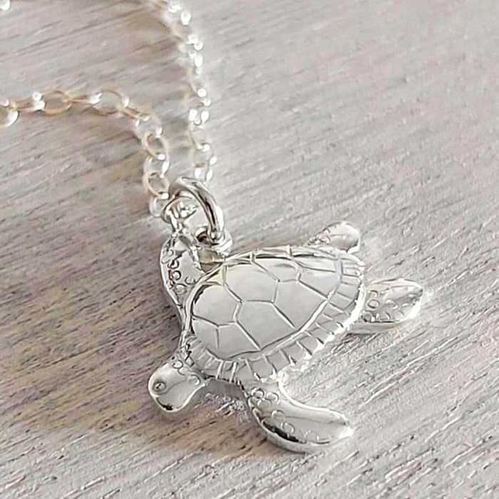 Gifts For Turtle Lovers - Turtle Silver Necklace