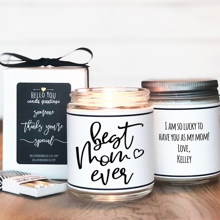 Best Mom Ever Candle, Gift for Mom, Christmas Gift for Mom, Gift