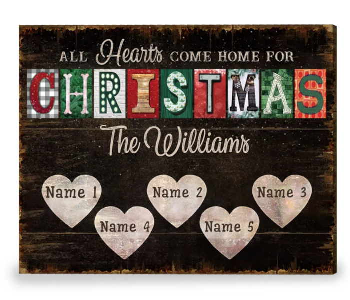 Christmas Gift Ideas For Mom - Customized Family Name Plaque