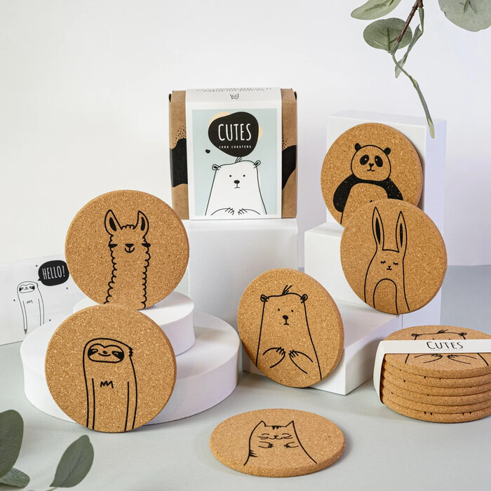 Cute Animal Coasters - gift ideas for boss lady