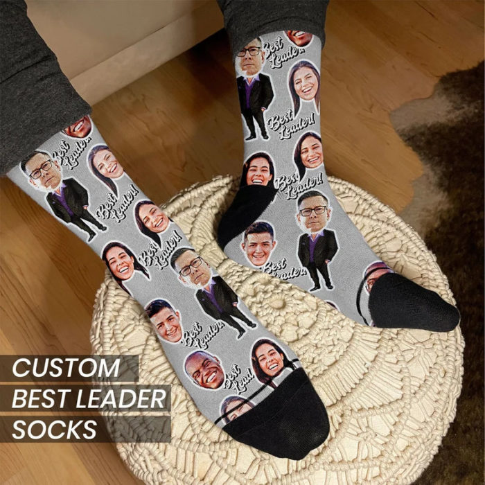 Personalized Funny Socks - Christmas present for boss