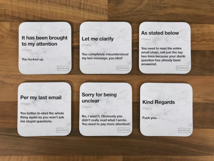 Funny Email Coasters - funny Christmas gift for boss