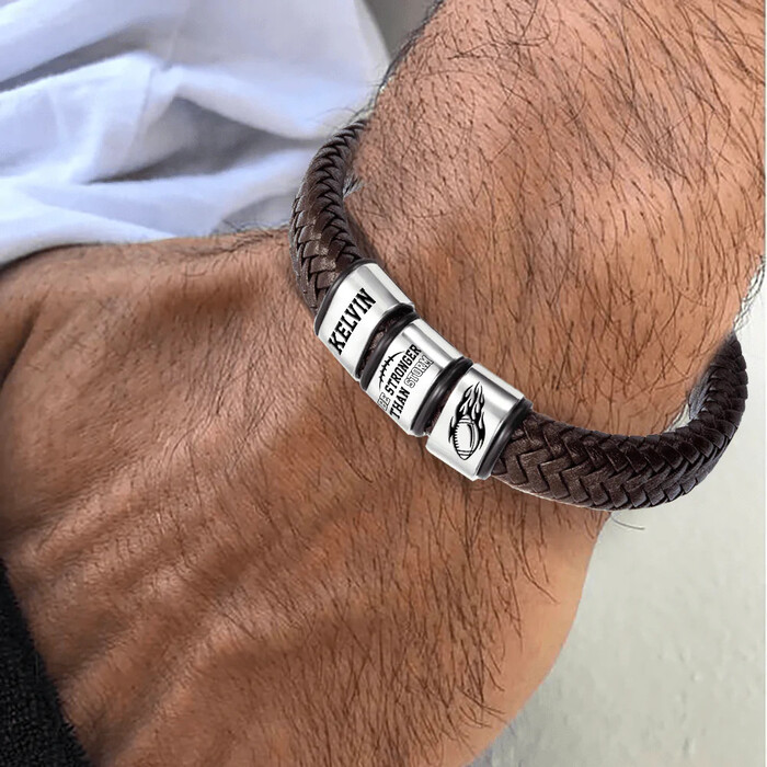 Personalized Football Bracelet - Christmas gift for little brother