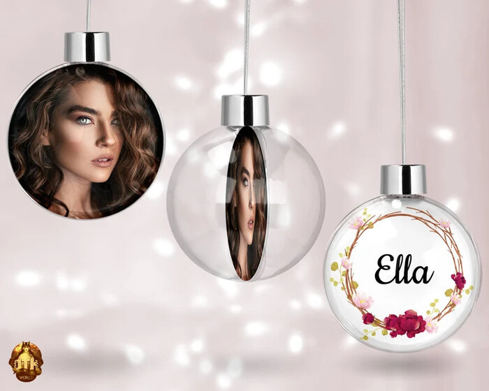 Photo Personalized Ornament on christmas tree - best gifts for adult daughter on Christmas