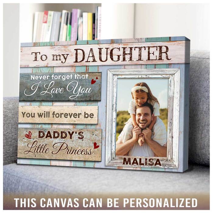 Personalized Canvas For My Daughter - Christmas Gifts For Daughter From Dad