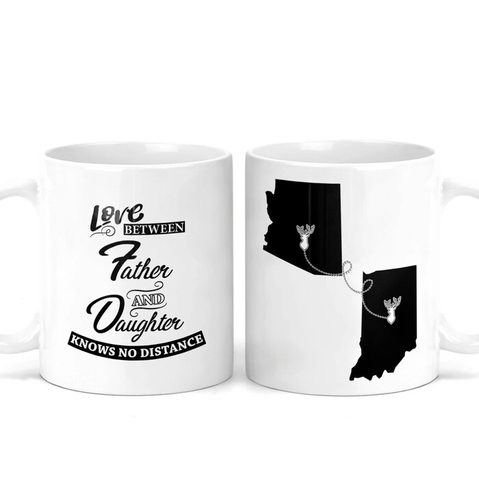 Long Distance Mug On Christmas Morning - Christmas Gift For Daughter From Dad