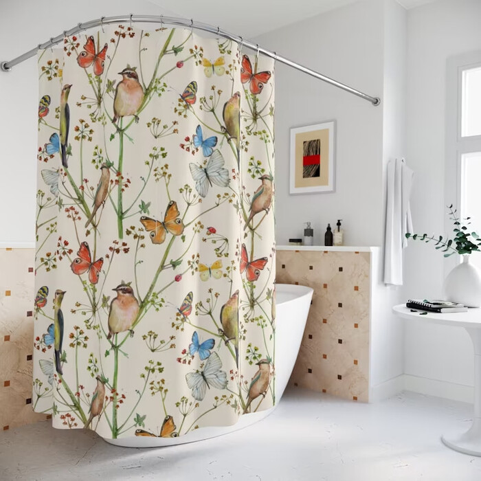 Shower Curtain - Butterfly Gifts For Adults