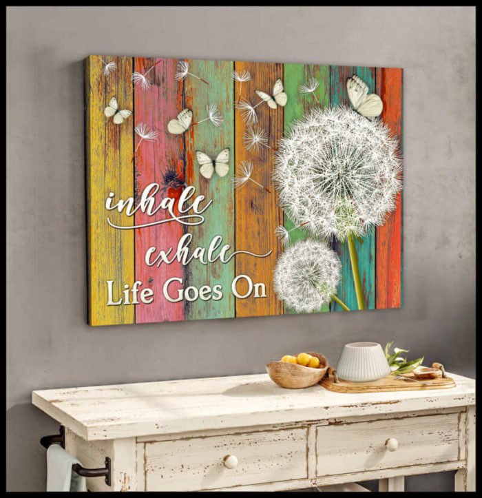 Dandelion and Butterfly Canvas Art - butterfly gifts for friends