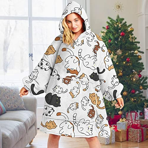 Wearable Hooded Blanket - Gift Ideas For Cat Lovers