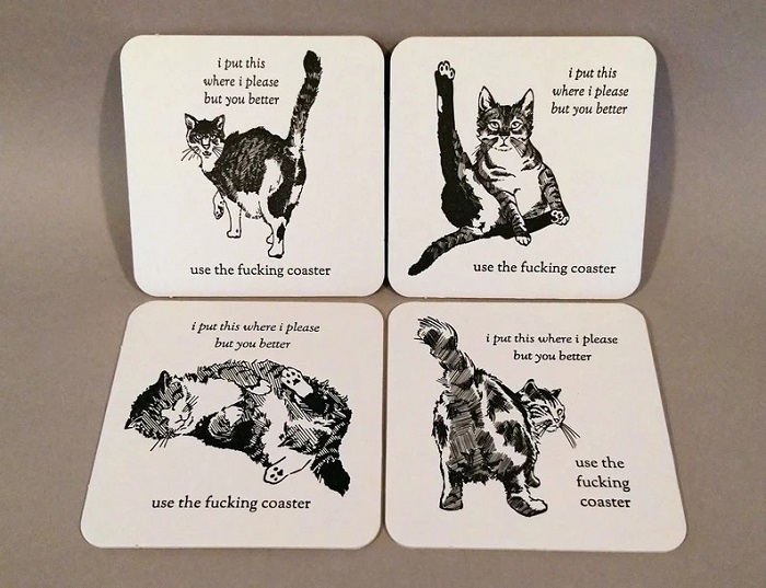 Cat Coasters - Funny Gifts For Cat Lover