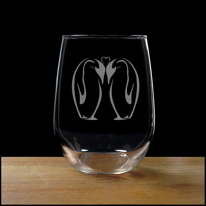 Gifts For Penguin Lovers - Personalized Penguin Wine Glass