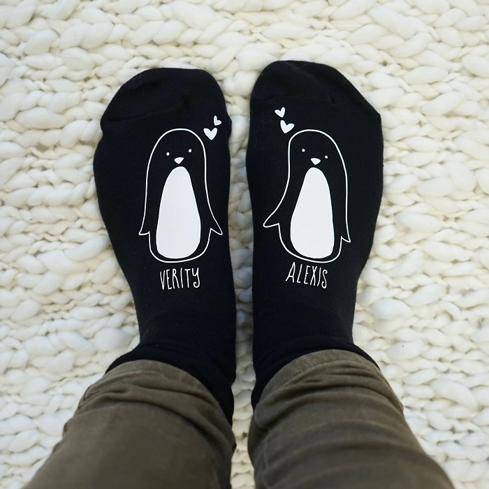 Gifts For Penguin Lovers - Personalized Penguin Socks