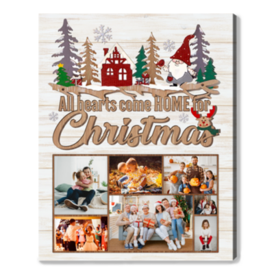 Good Family Christmas Gift Decorating With Family Photos On Walls