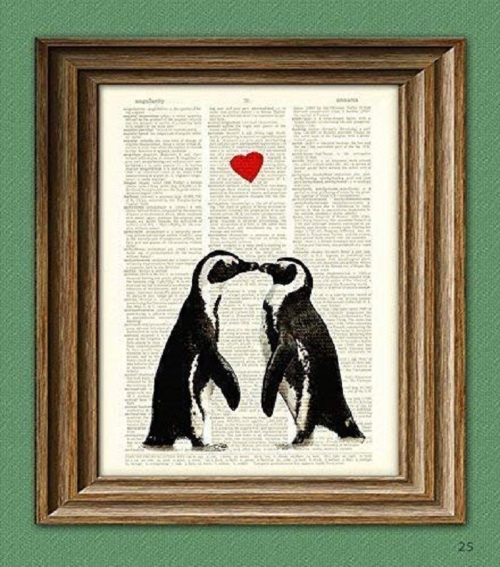 Penguin Couple Wall Art