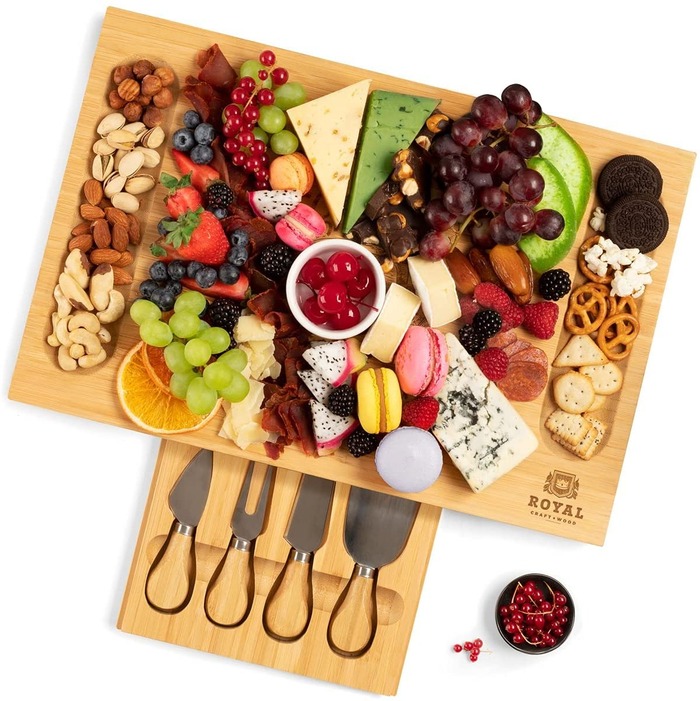 Christmas Gifts For Women - Royal Craft Bamboo Wood Cheese Board