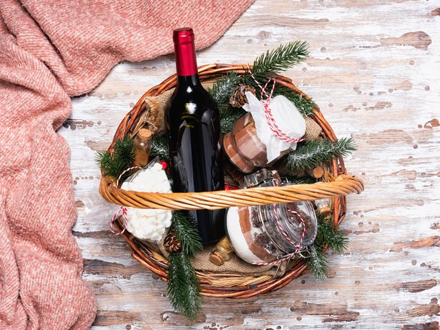 Christmas Treats Gift Basket - gift basket ideas for Grandpa