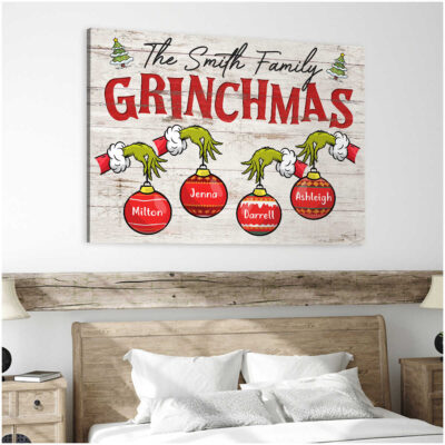 Funny Christmas Sign Custom Christmas Gift For Family Canvas Print