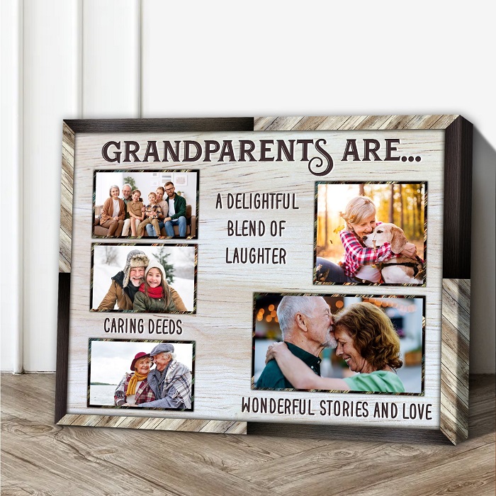 Photo Collage Canvas Print - Good Gifts For Grandpa