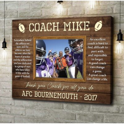 Personalized Gift Idea For Football Coach Thank Coach Canvas Print 01
