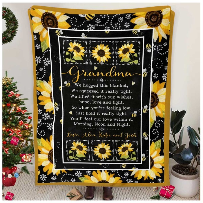Christmas Gift Ideas For Grandma - Personalized Blanket Nana