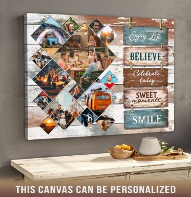 Christmas gift ideas for grandma - Custom Photo Letter Canvas Print