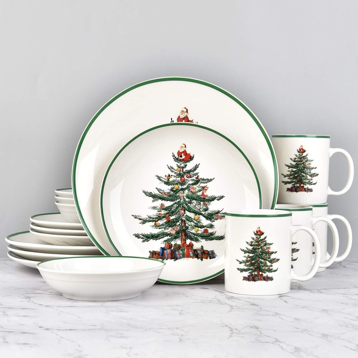 Christmas Gift Ideas For Grandma - Christmas Tree Dinnerware Set